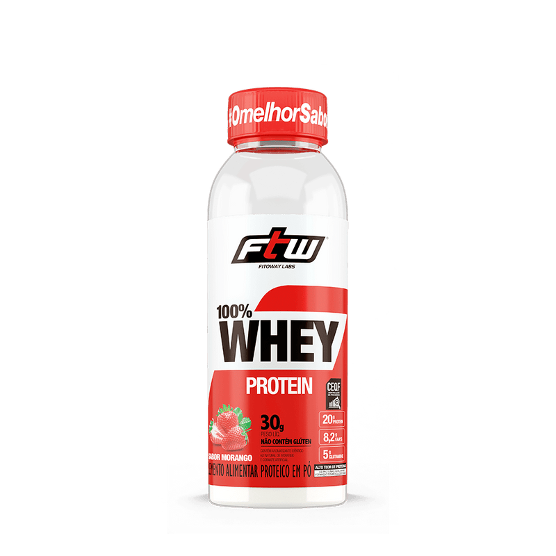 100% WHEY PROTEIN - MORANGO - 30G