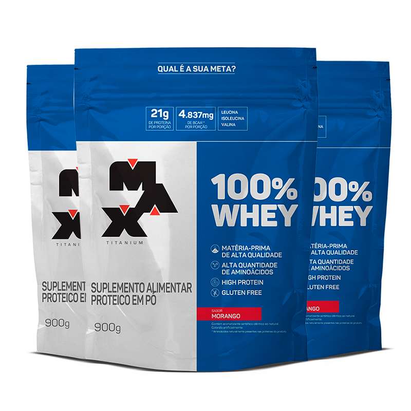 100% Whey Protein (Refil-900g) Max Titanium