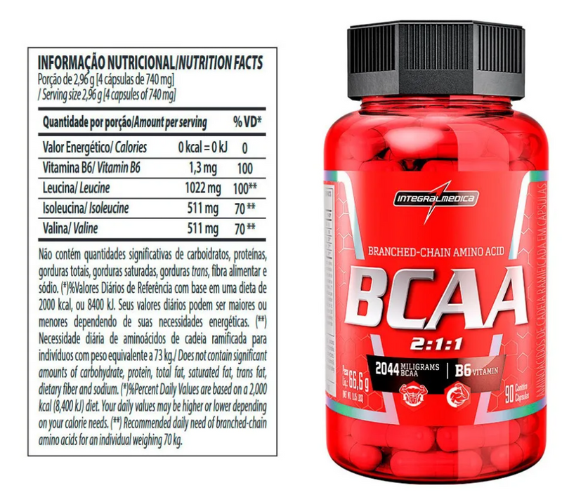 Combo Integralmedica - 2 Whey 907g + 1 Creatina 300g + 1 Bcaa 120caps