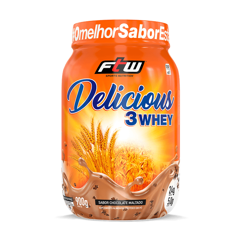 DELICIOUS 3WHEY - CHOCOLATE MALTADO - 900G